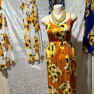 Summer dress flowers dress XL,L ,M , S